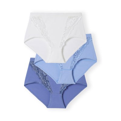 Lot de 3 culottes maxi assorties en coton DAMART