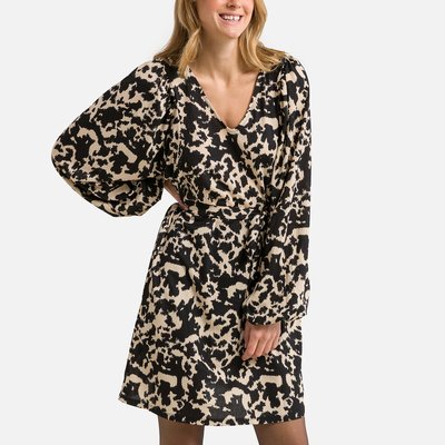 Robe imprimée, manches ballon VILA