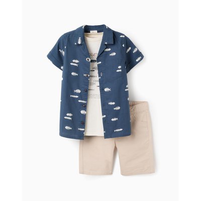 Ensemble Chemise + T-shirt + Short ZIPPY