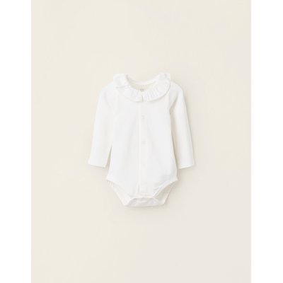 Body-Chemise à Col Volanté avec Broderies ZIPPY
