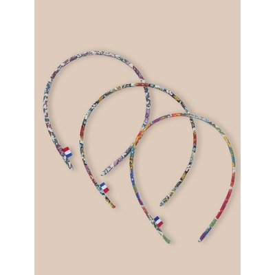 Lot de 3 fins serre-têtes en tissu Liberty CYRILLUS