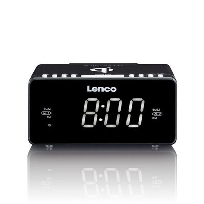 Rádio relógio com carregador wireless QI e USB, da Lenco LENCO