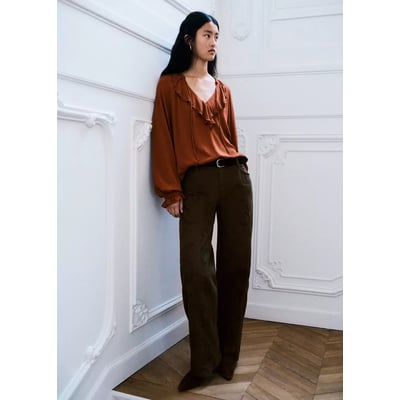 Blouse texturée volants MANGO TEEN