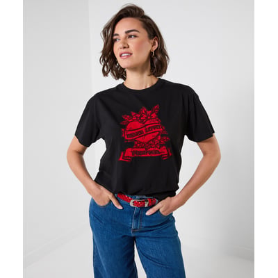 T-Shirt à Manches Courtes Brodé Love Forever JOE BROWNS