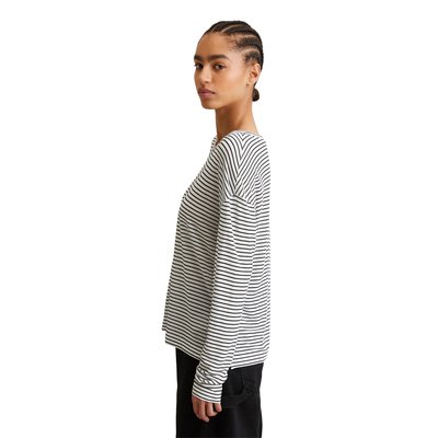 T-shirt long à rayures regular en jersey de viscose doux MARC O’POLO DENIM