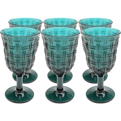 Lot de 6 verres à vin, TISSUE KARE DESIGN