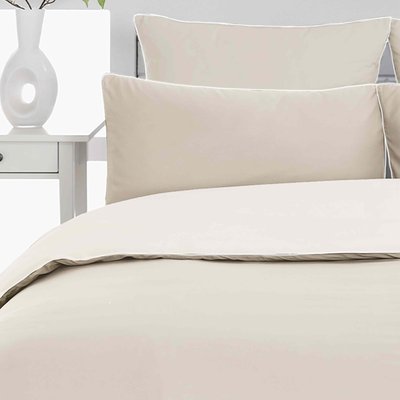 Parure de lit bicolore percale avec 2 taies 50x70 cm ROSE WOOD SENSEI MAISON