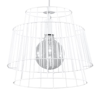 Suspension Acier Blanc E27 1 Gate EDEN
