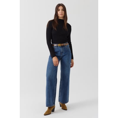 Pull ajusté col montant pailleté manches longues CALLIE ARTLOVE