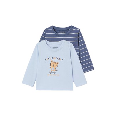 Lot de 2 T-shirts manches VERTBAUDET