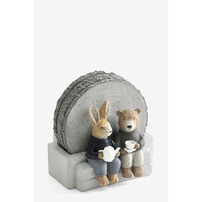 Sous verres à motif lapin et ours, lot de 4 NEXT