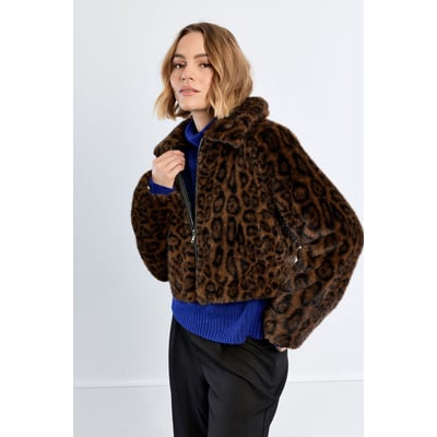 Veste imitation fourrure, léopard LILI SIDONIO