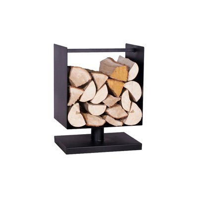 Porte-bûches sur pied design 45 cm JARDINDECO