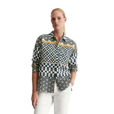 Blouse en lin imprimée regular en qualité légère MARC O'POLO
