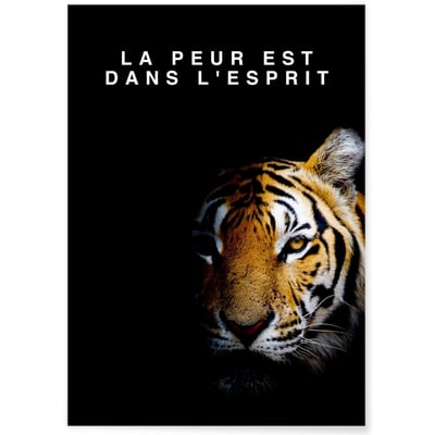 Affiche Motivation La Peur est dans l'Esprit L'AFFICHERIE