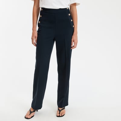 Pantalon Robe Femme Ponte Noir - Taille 12 - Vince Camuto - Poche Avant - Coupe Droite - Neuf Avec étiquettes