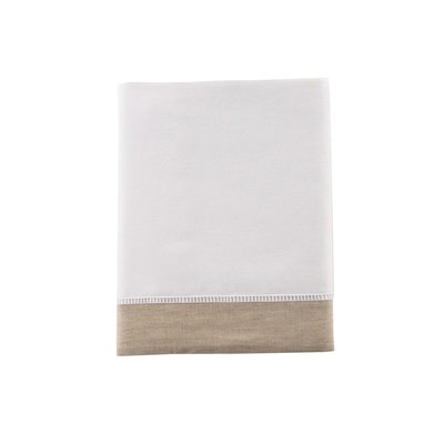 Drap plat bicolore en lin métis, Made in France, PARIS ALEXANDRE TURPAULT