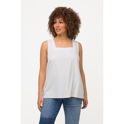 Blouse en lin mélangé à encolure carrée et ULLA POPKEN