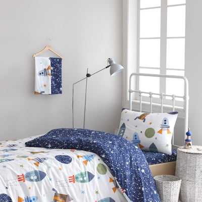 Parure de lit enfant polycoton astronaute, Spacex C DESIGN HOME TEXTILE