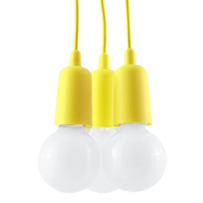 Suspension PVC Jaune E27 3 Diego EDEN