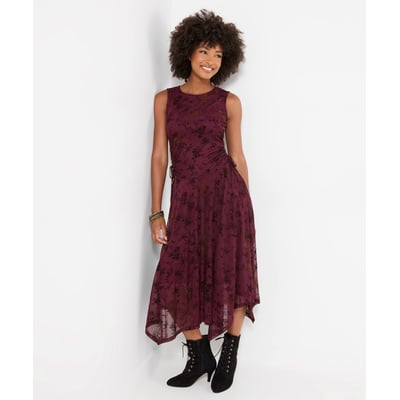 Robe Longue Floquée à Ourlet Plongeant Dita JOE BROWNS