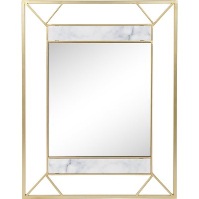 Miroir en métal, finition marbrée chic RECOLLECTION