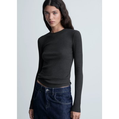 T-shirt côtelé manches longues MANGO