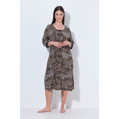 Chemise de nuit motif léopard, dentelle ULLA POPKEN