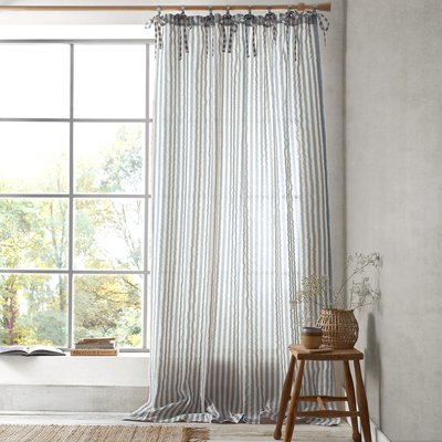 Zanzibar Yarn Dyed Stripe Voile Curtain Panel PINEAPPLE ELEPHANT