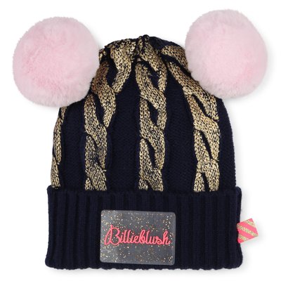Bonnet à pompons avec torsades BILLIEBLUSH