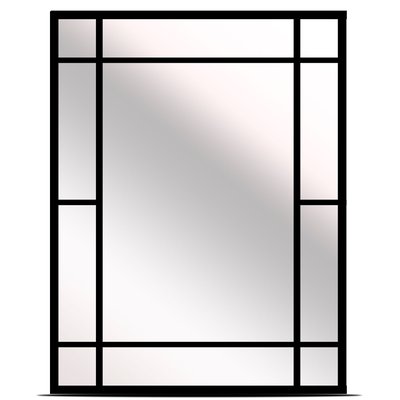 Miroir mural métal noir 61x69cm WADIGA
