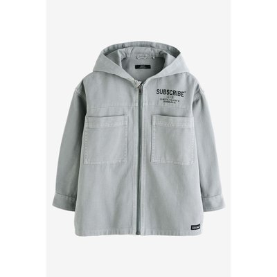 Surchemise à capuche zippé en denim NEXT