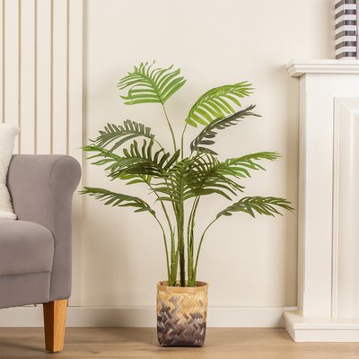 90cm Artificial Palm Tree in Bamboo Basket SO'HOME