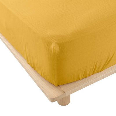 Drap Housse Gaze Coton tendance uni DOUCEUR D'INTÉRIEUR