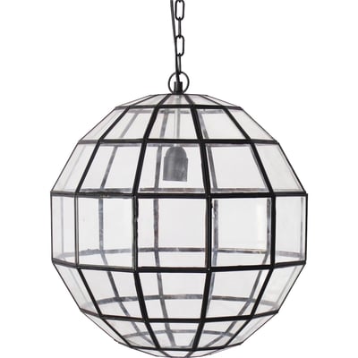Suspension florale en verre décoré rond style contemporain RECOLLECTION