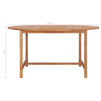Table de jardin ronde en bois HOME MAISON