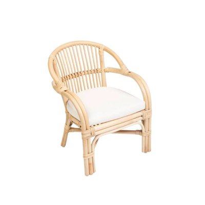 Fauteuil enfant en rotin et coussin coton NINO HYDILE