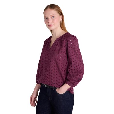 Blouse décontractée manches ¾ motif/style broderie MOUNTAIN WAREHOUSE