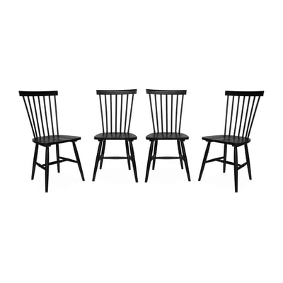 Chaise à barreaux bois d'hévéa (lot de 4) ROMIE SWEEEK