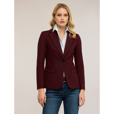 Blazer simple boutonnage en coton viscose MOTIVI