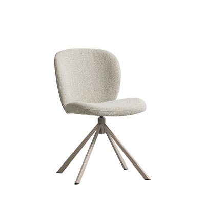 Chaise en tissu bouclette et métal - FEMKE WOOOD