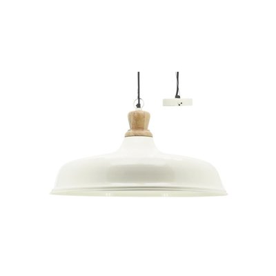 Suspension en métal et bois Ø 60 blanc AUBRY GASPARD