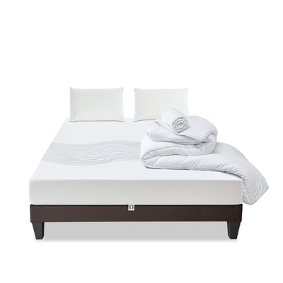 Pack Prêt à dormir Sensitive 180x200 cm Matelas Mousse + Sommier + Accessoires OLYMPE LITERIE