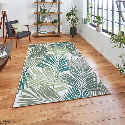 Botanical Leaf Patterned Indoor/Outdoor Rug SO'HOME