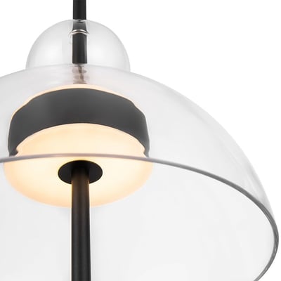 Suspension LED moderne 1 abat-jour en verre NORA PIER IMPORT