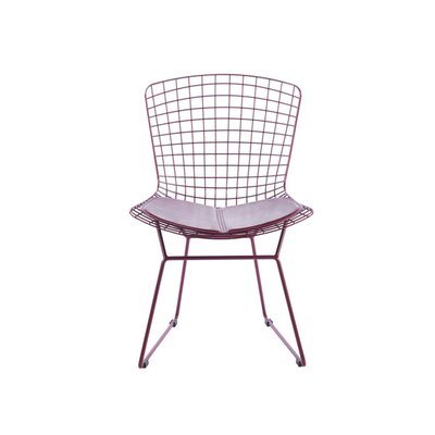Chaise de salle à manger  Métal  Bordeaux-MONDRA KENAY