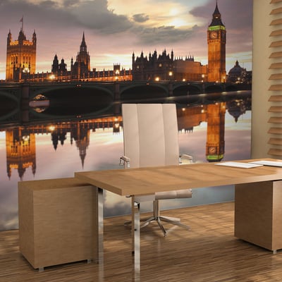 Papier peint intissé panoramique Ville et Architecture Soirée à Londres, Big Ben EDEN