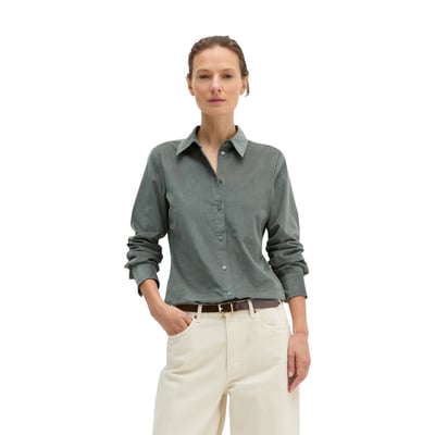 Blouse en velours ajustée en mélange de coton organique et de viscose MARC O'POLO