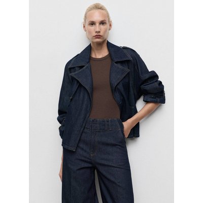Trench court en jean ceinture MANGO