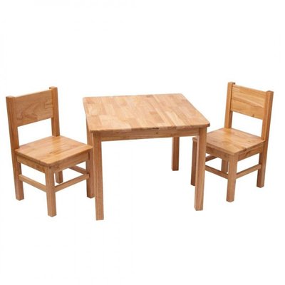 Ensemble Table et Chaises Enfant en bois  Bois naturel  4-7 ans PIOUPIOU ET MERVEILLES